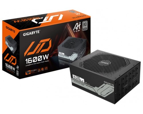 GIGABYTE UD1600PM PG5 AI TOP Fuente de Alimentación - PCIe 5.0, 80 PLUS Platinum, Diseño totalmente modular, Ventilador de 120 mm, Compatible con ATX 3.1, Enchufe EU (Espera 4 dias)